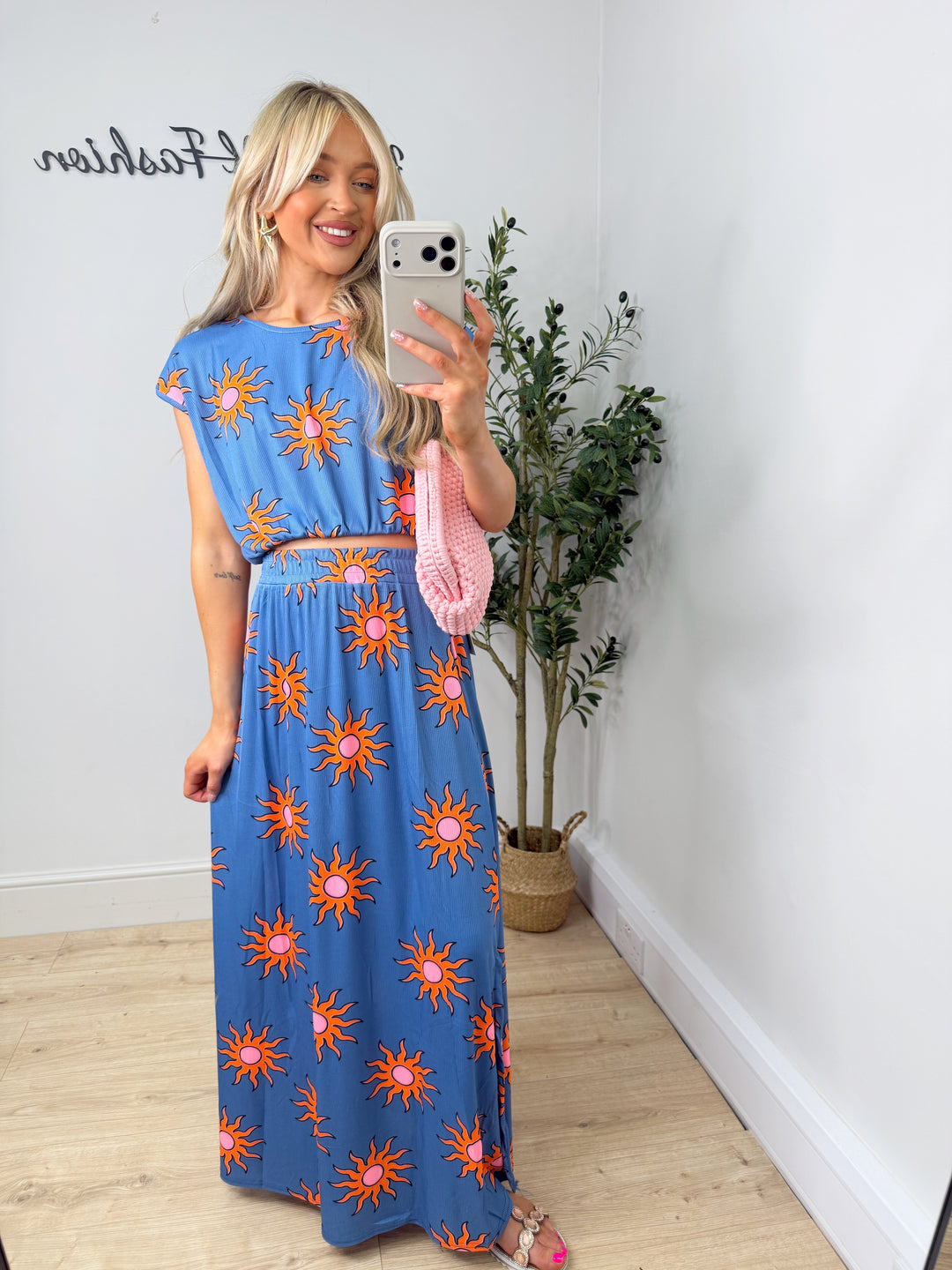 Sunset Set - Denim Blue & Orange
