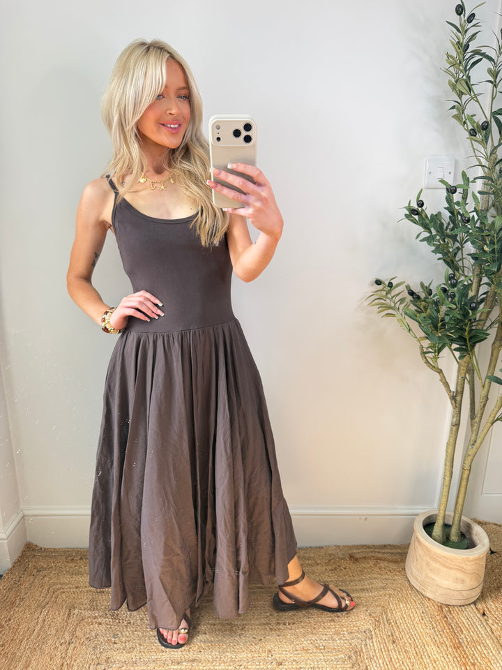 Anaya Dress - Chocolate