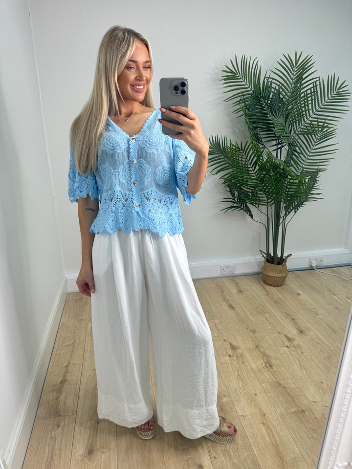 Addison Top - Baby blue