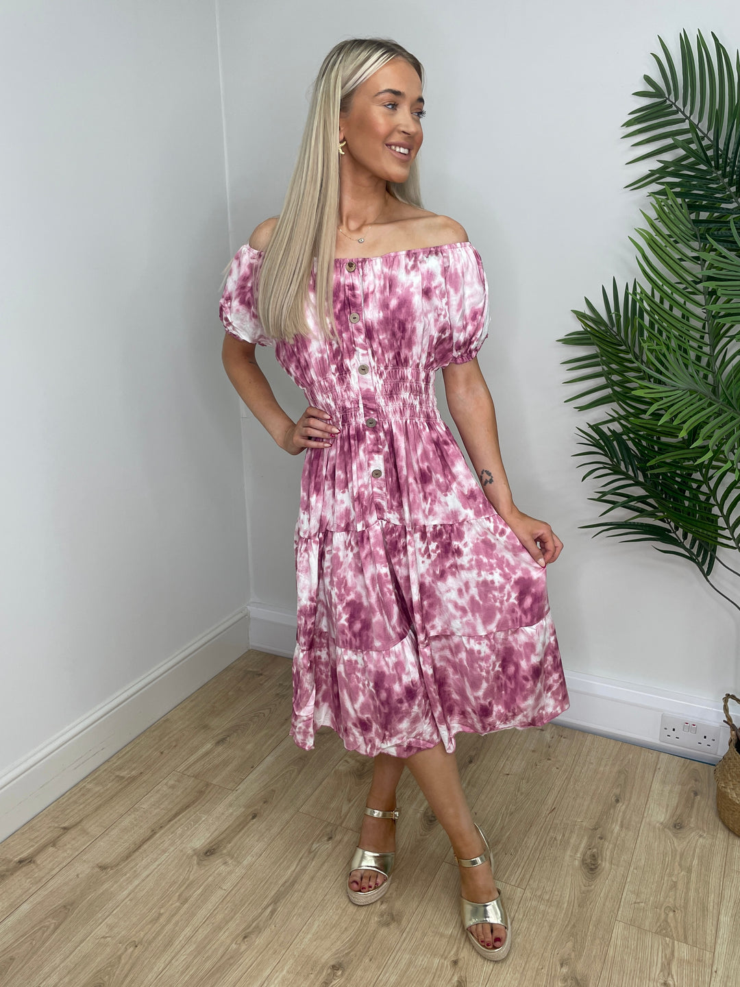 Sarah Magic Dress - Pink Marble