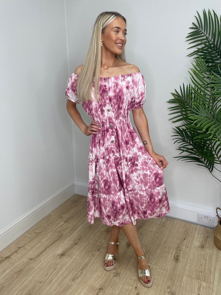 Sarah Magic Dress - Pink Marble