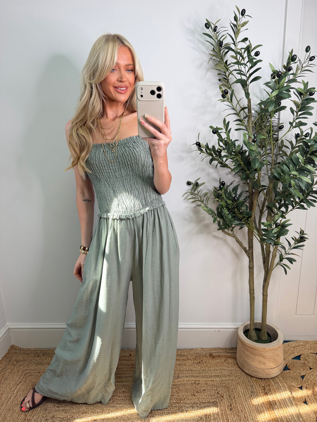 Pennie Jumpsuit - Khaki