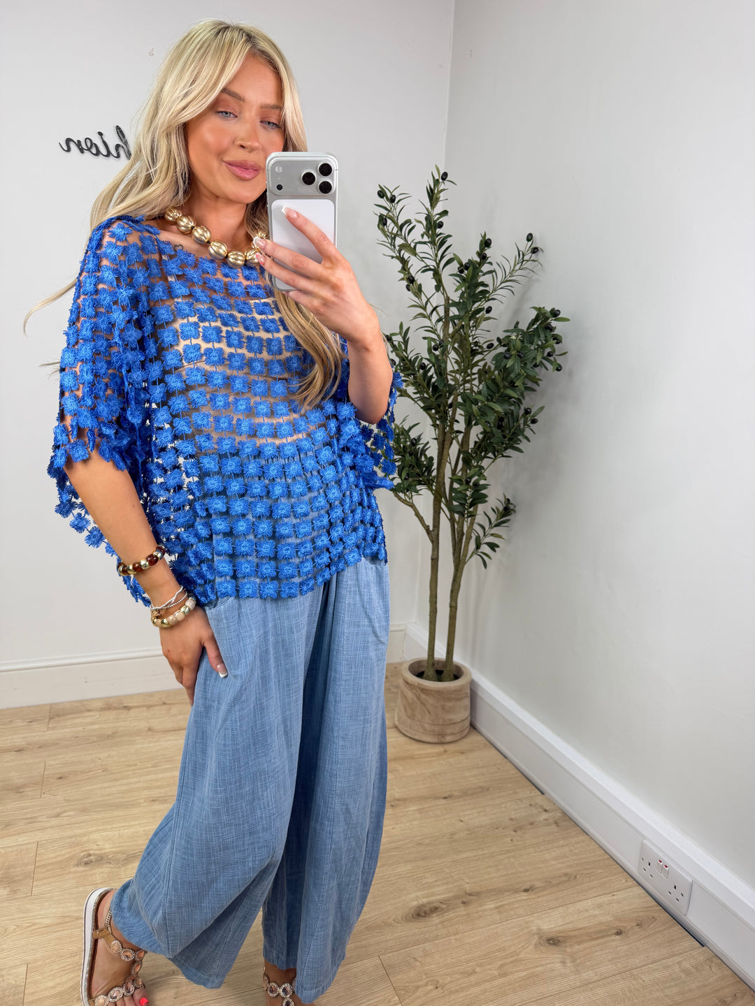 Flower Top - Royal Blue