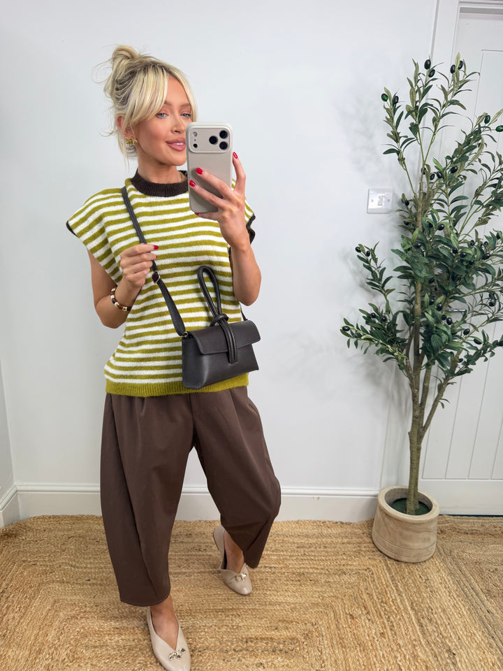 Tamara Knit - Lime & Chocolate