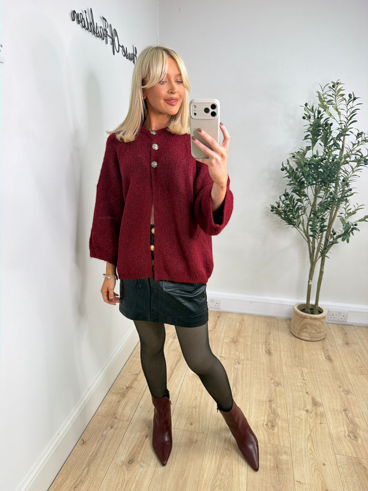 Pasha Cardigan - Wine