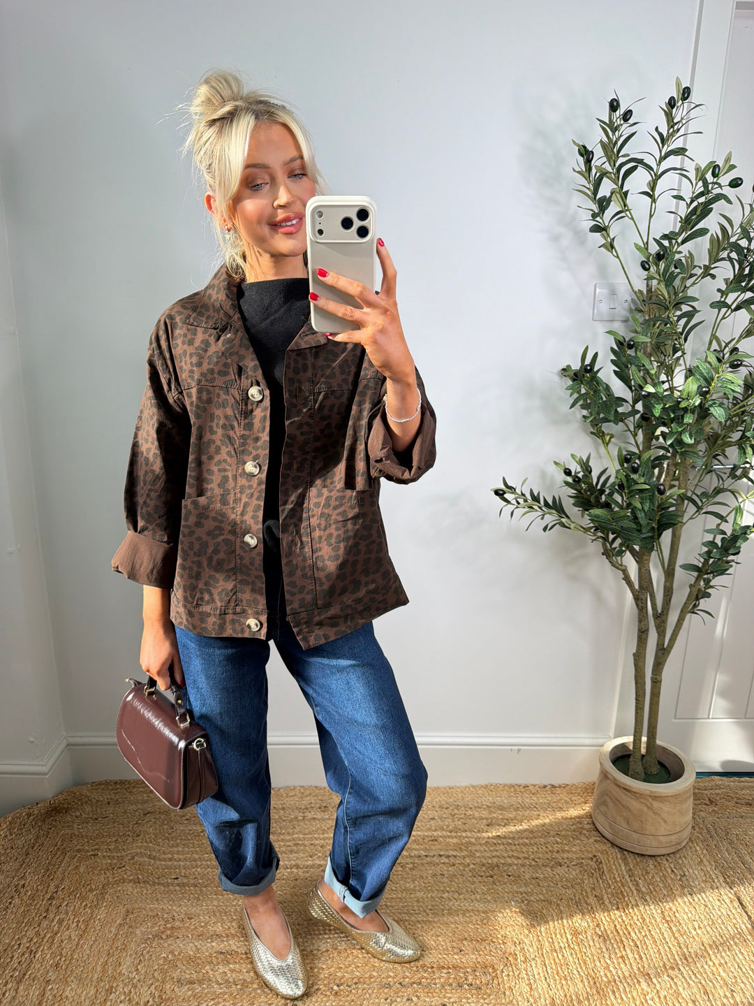 Lucie Leopard Magic Jacket - Chocolate