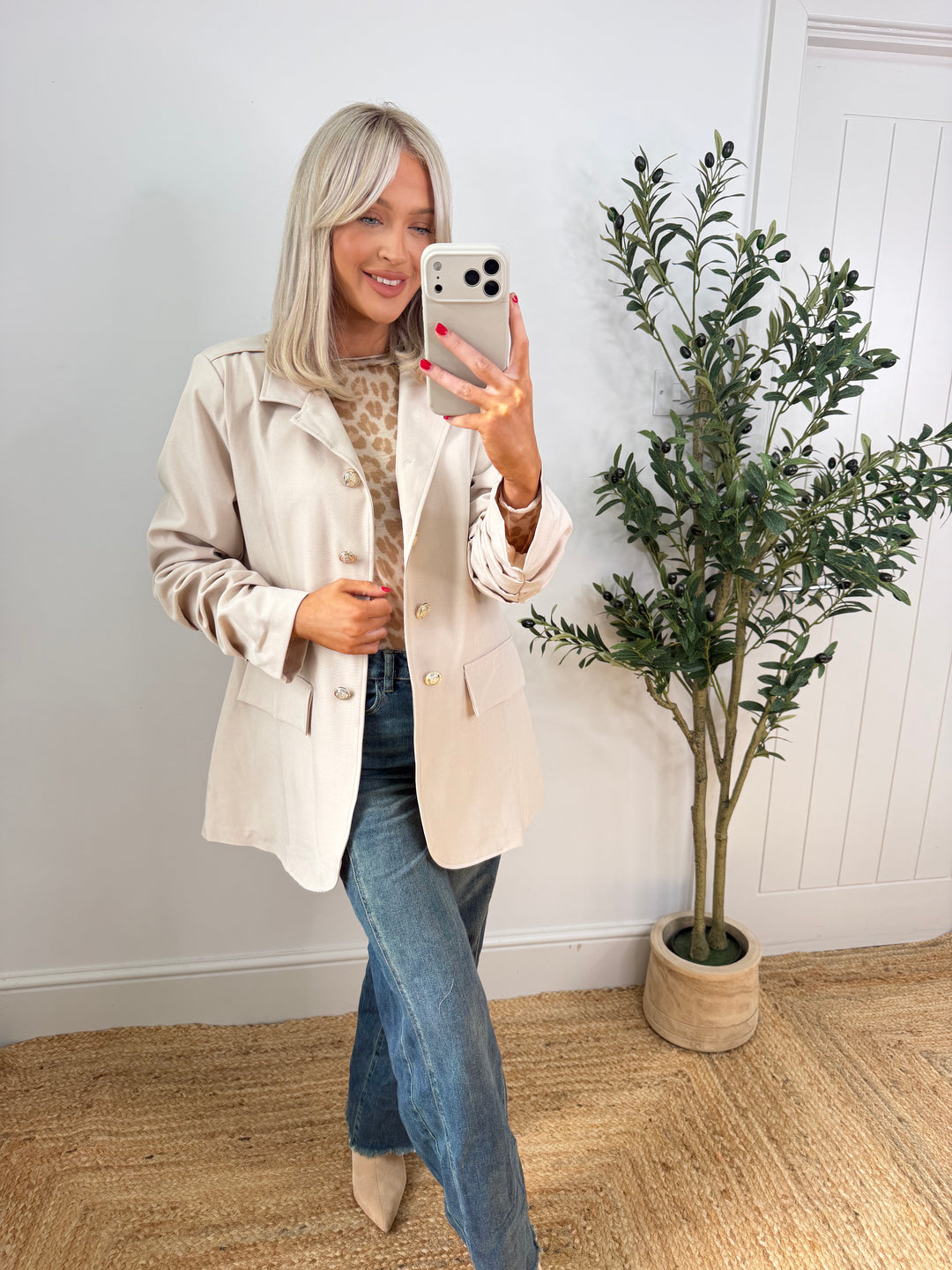 Military Blazer - Cream