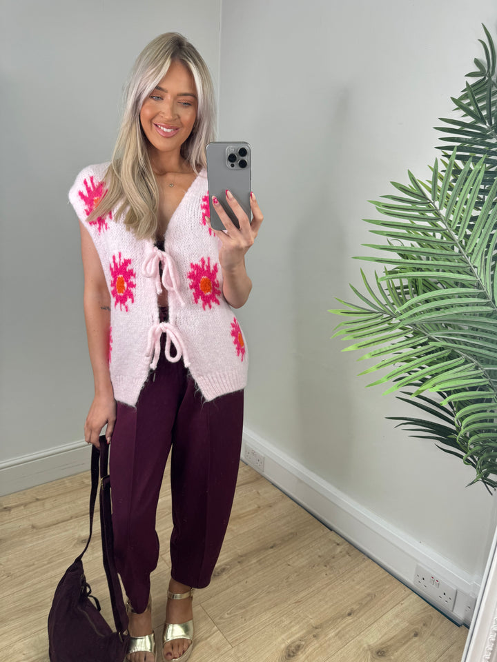 Isabella Tie Top - Pink