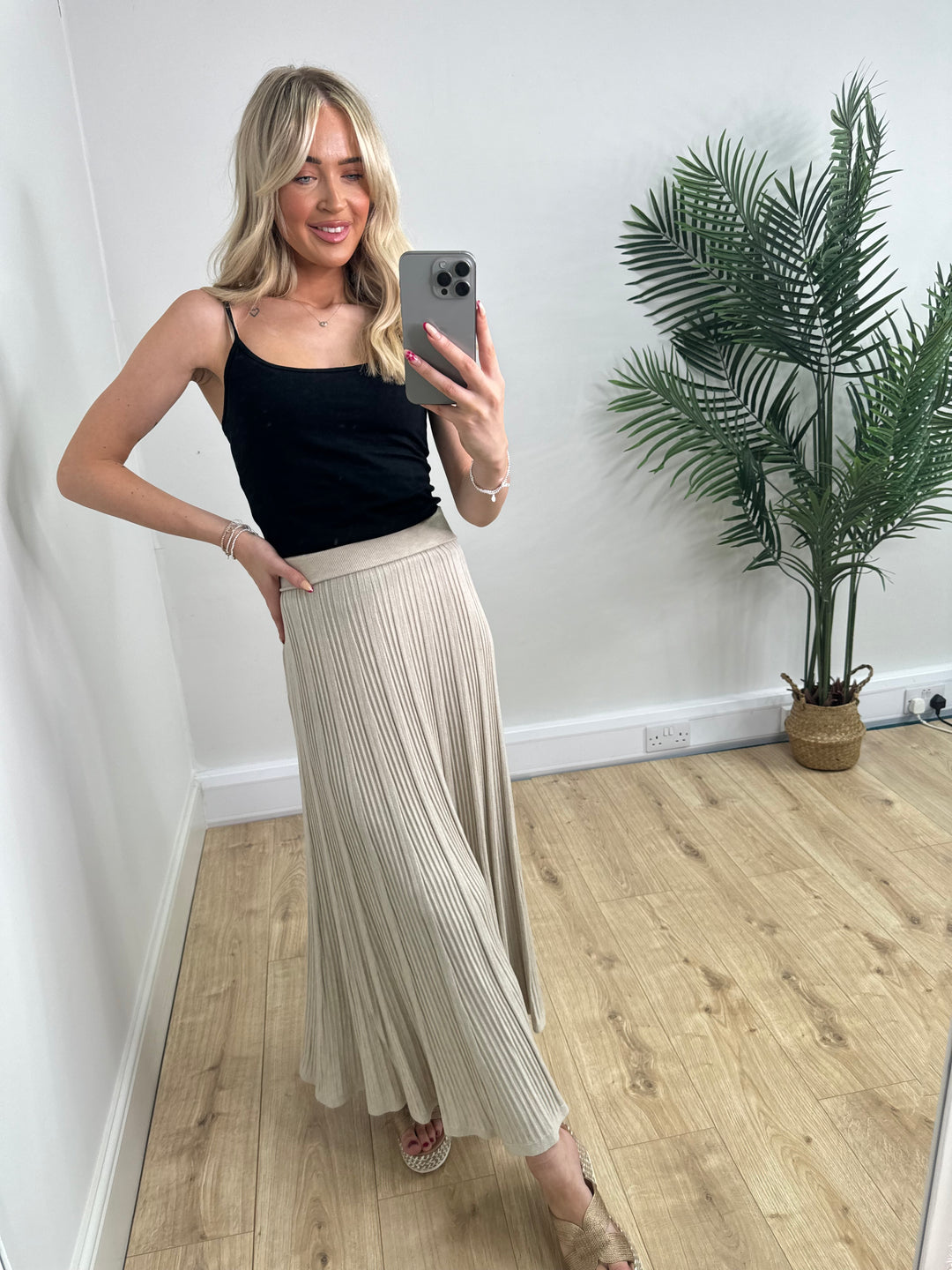 Nora Knitted Skirt - Cream