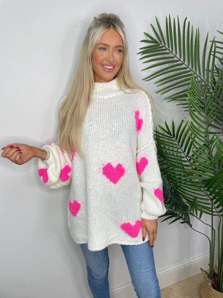 Harley Heart Knit - Pink