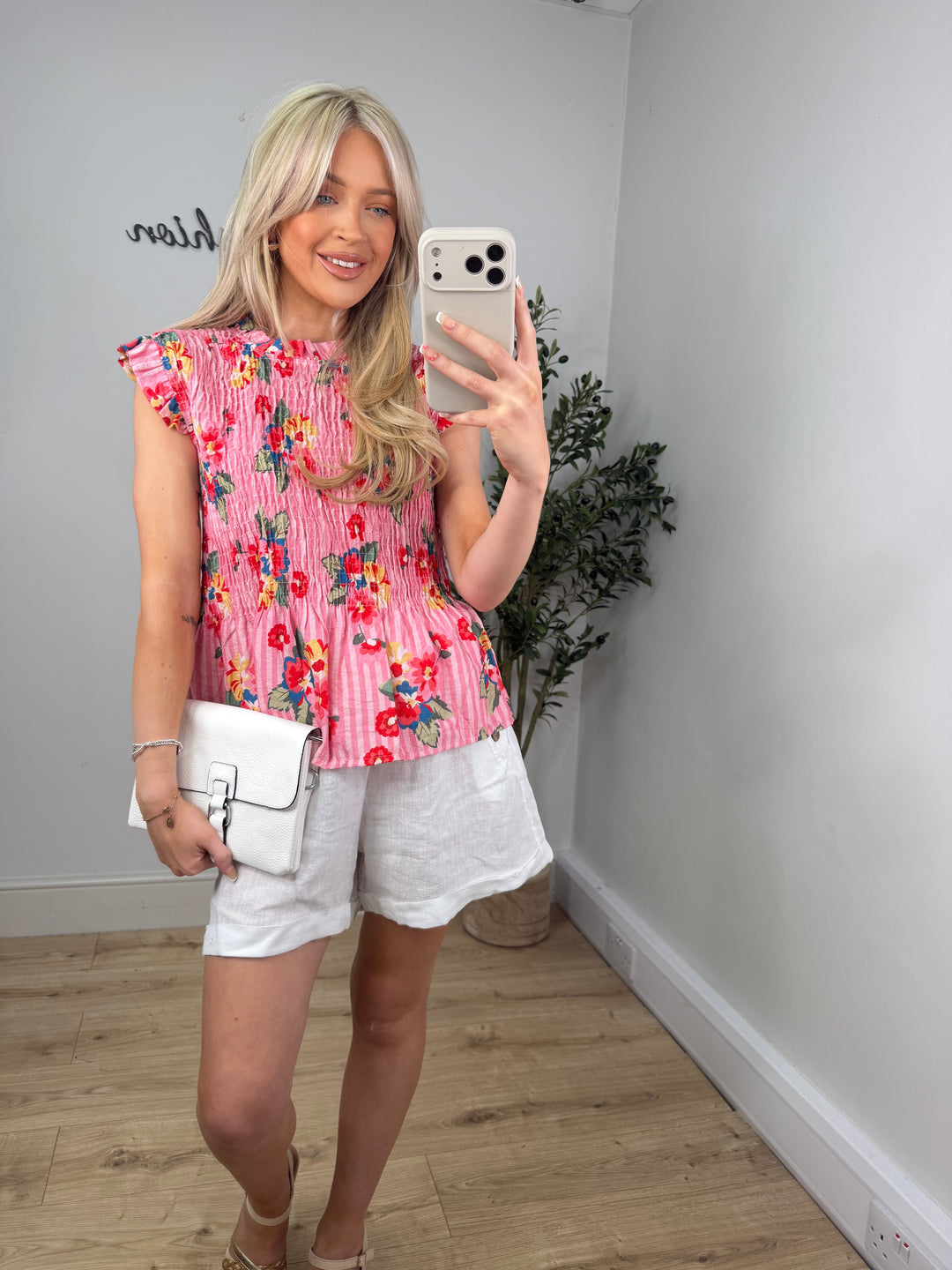 Printed Peplum Top - Floral