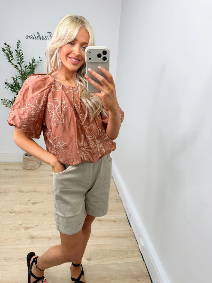 Flower Top - Rust