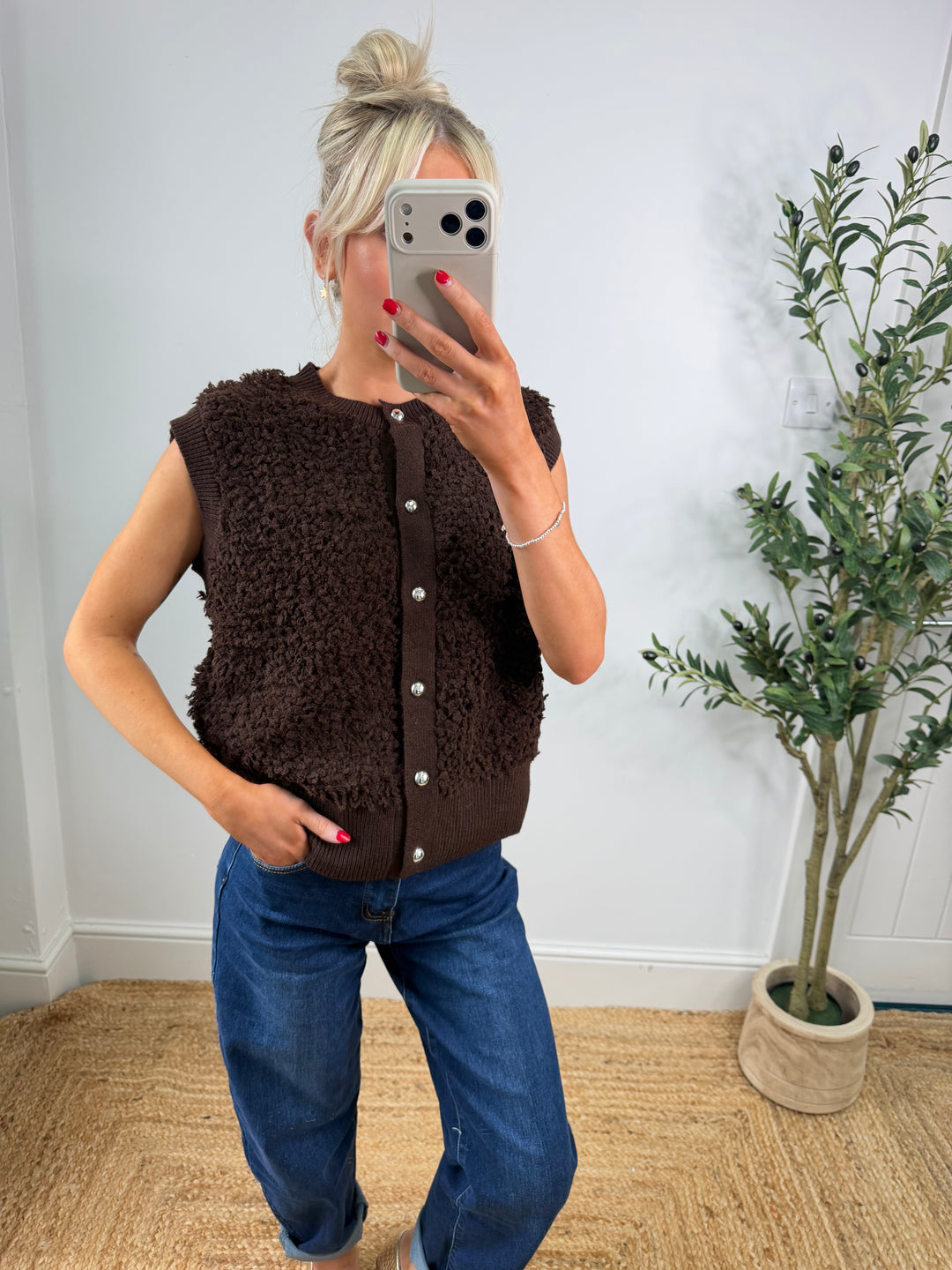 Eloise Knitted Top - Chocolate