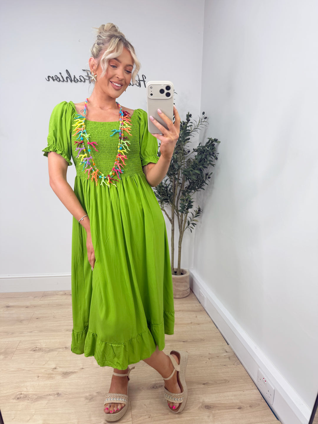 Faye Dress - Lime