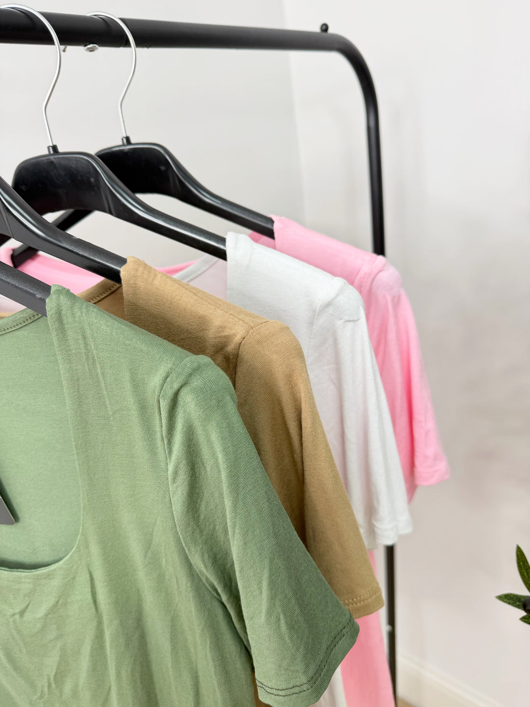 Scoop Neck Basic Tee - 4 colours