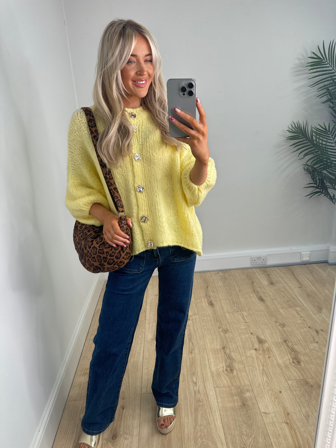 Ava Chunky Cardigan - Lemon