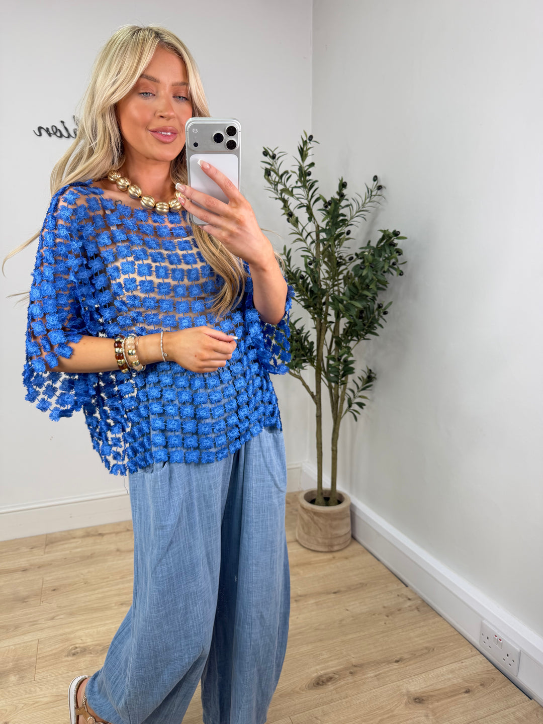 Flower Top - Royal Blue