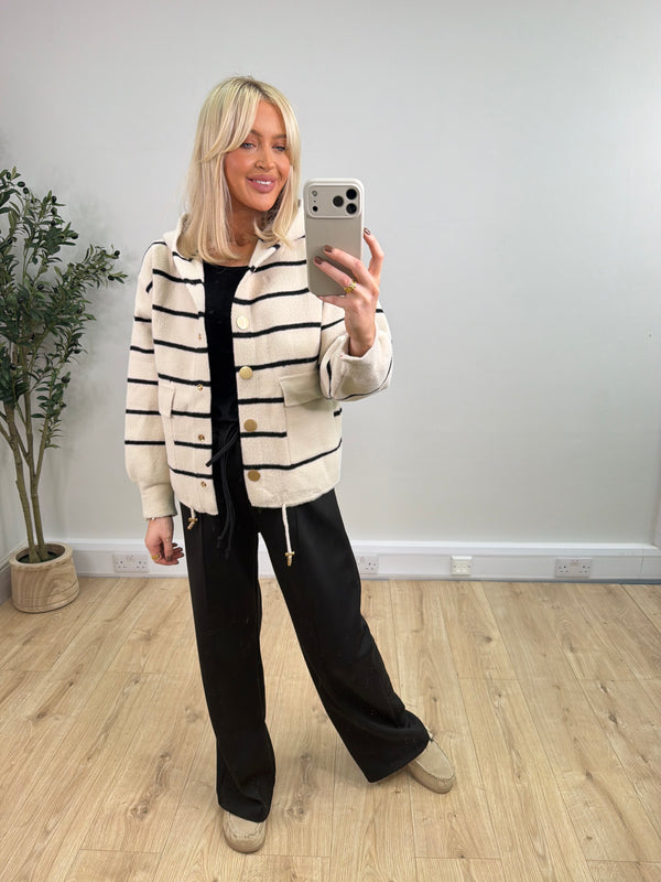 Laila Stripe Knitted Jacket