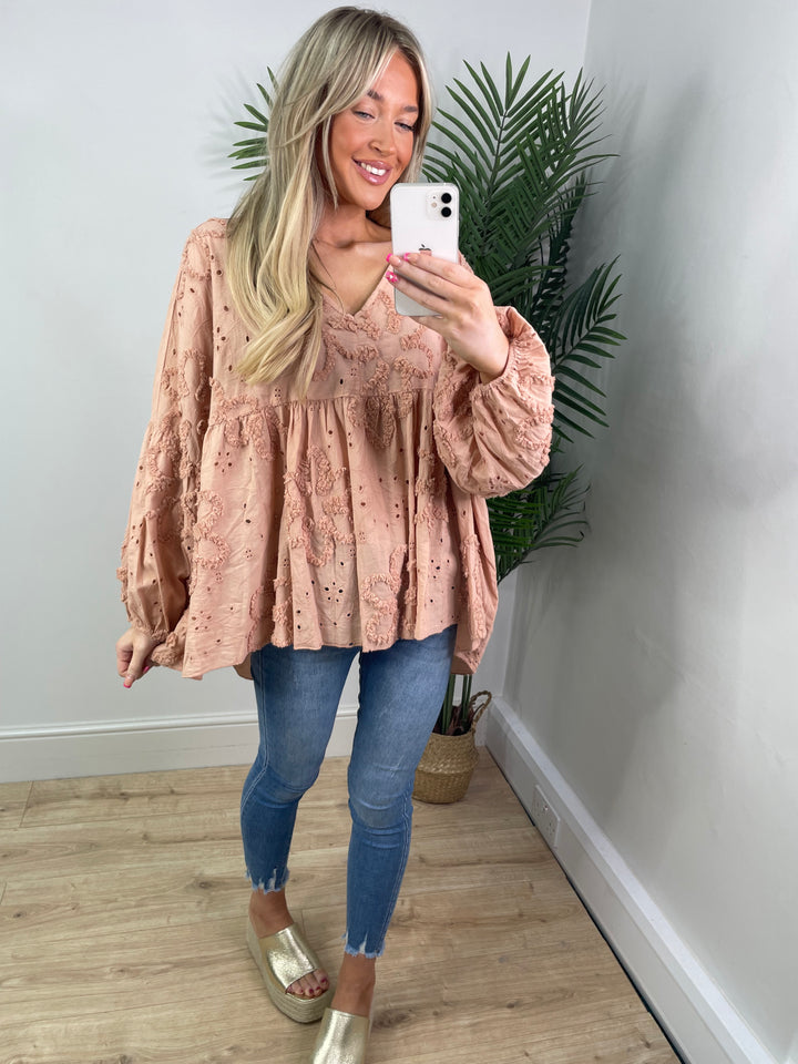 Havannah Smock Top - Terracotta