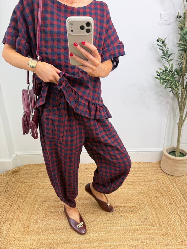 Delane Gingham Pocket Barrel - S5