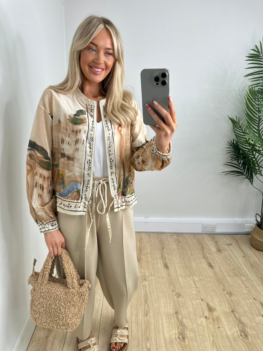 Antonio Bomber Jacket - Cream