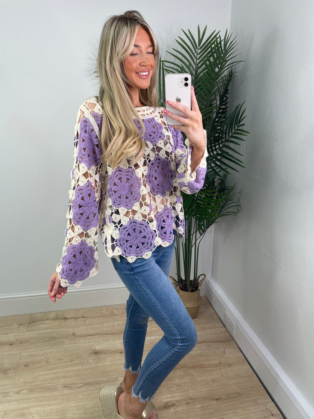 Mollie Crochet Top - Lilac