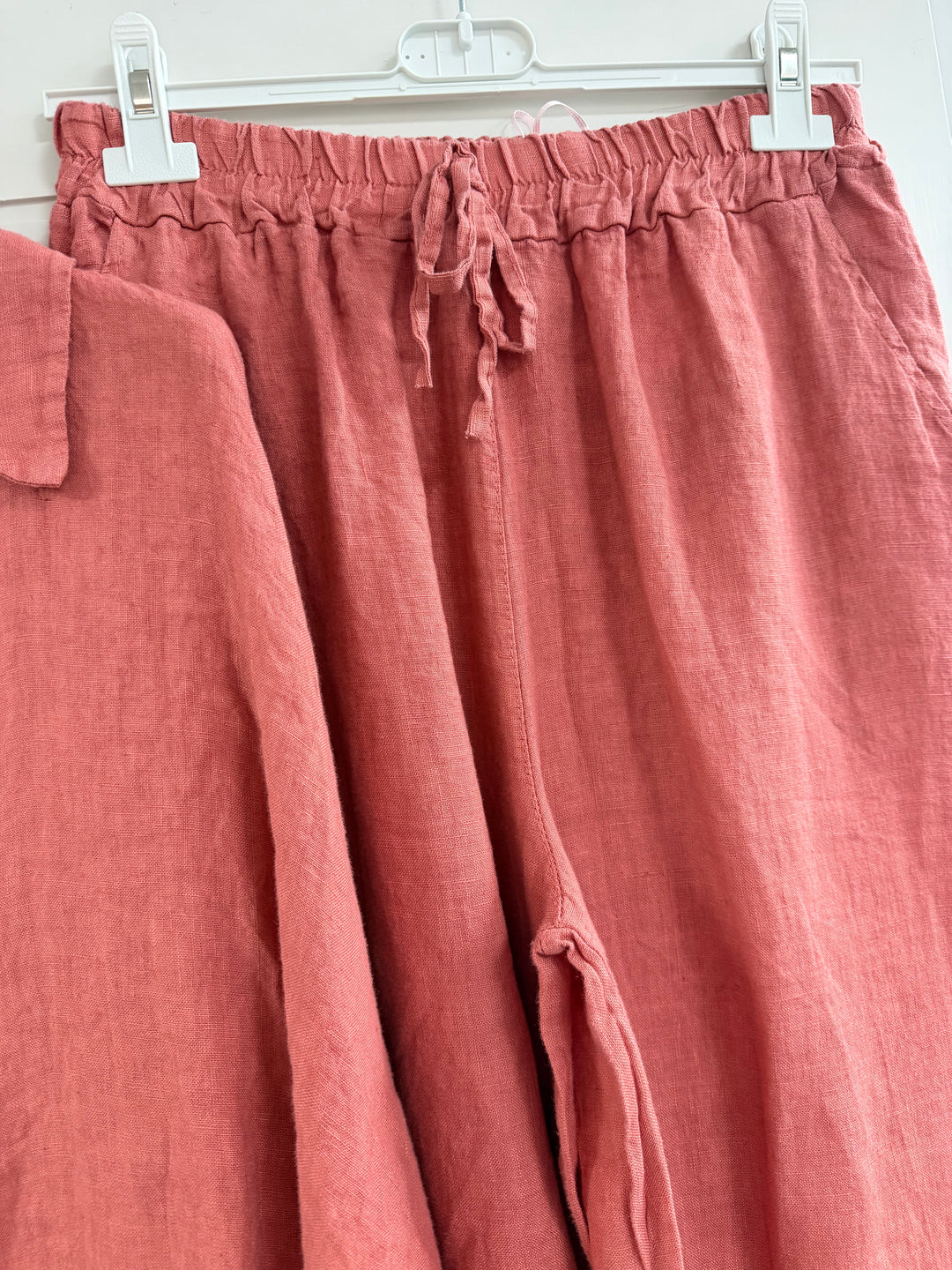 Linen Shirt & Trousers - Brick