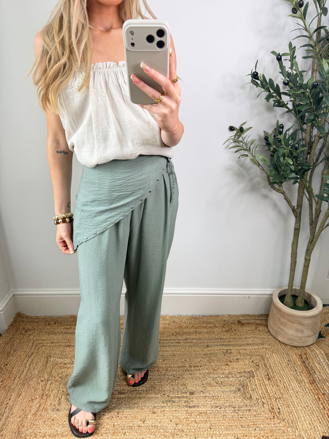 Bandana Trousers - Khaki