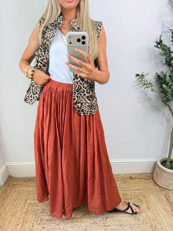 Renda Skirt - Rust