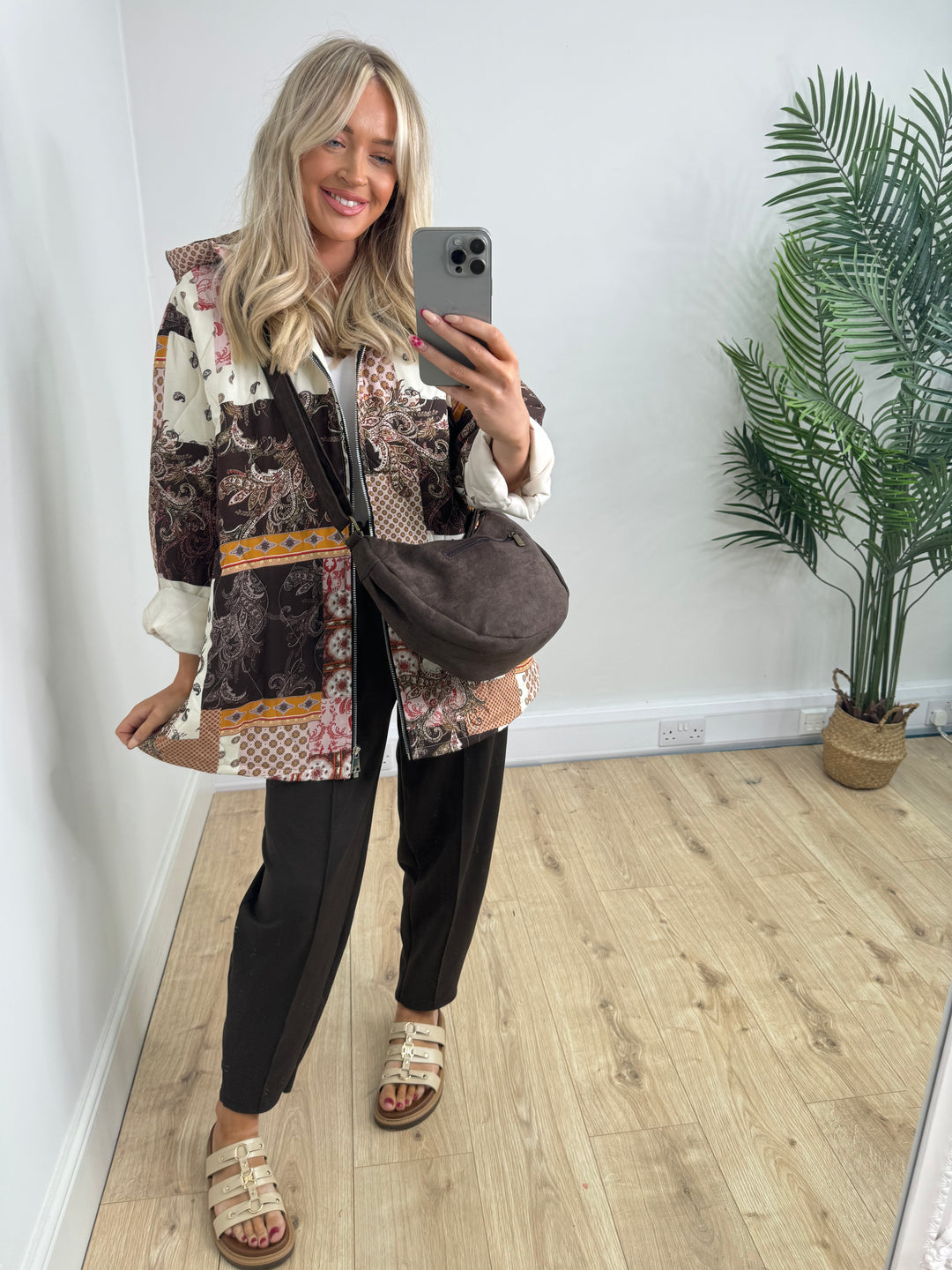 Patchwork Jacket - Chocolate