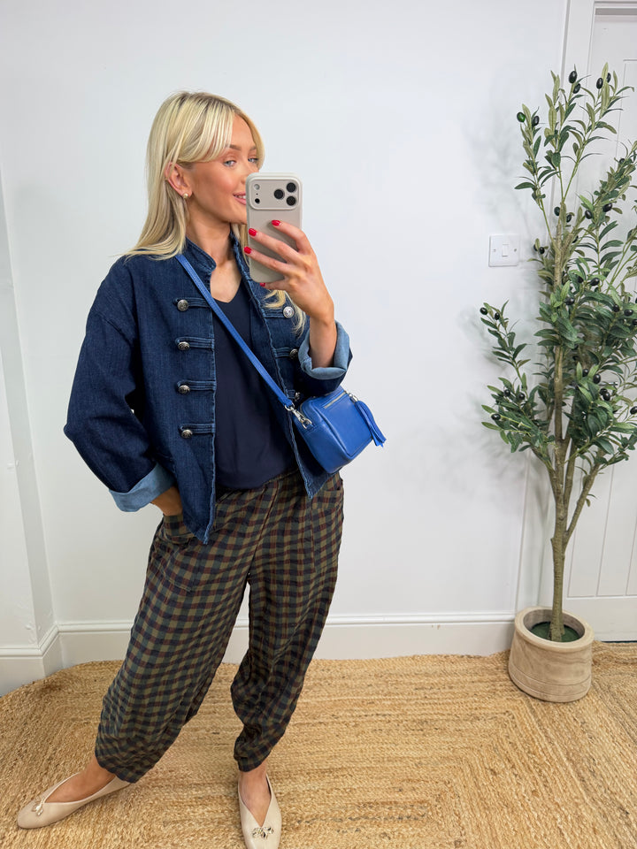 Laine Denim Military Jacket