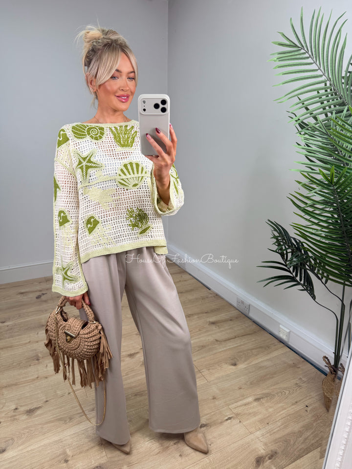 Starfish Crochet Top - Lime