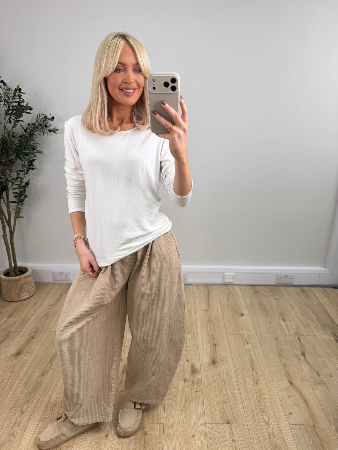 Everyday Fleece Top - White