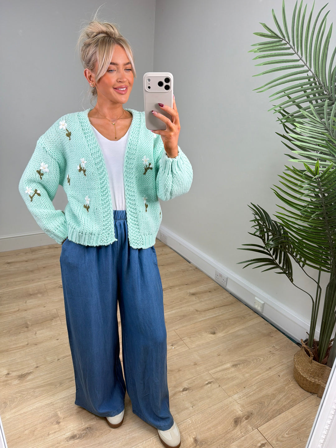 Wild Flower Cardigan - Mint