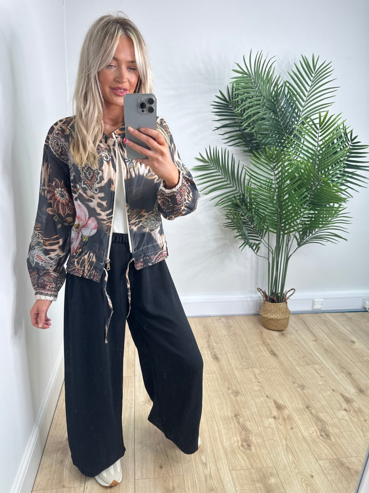 Hibiscus Bomber Jacket