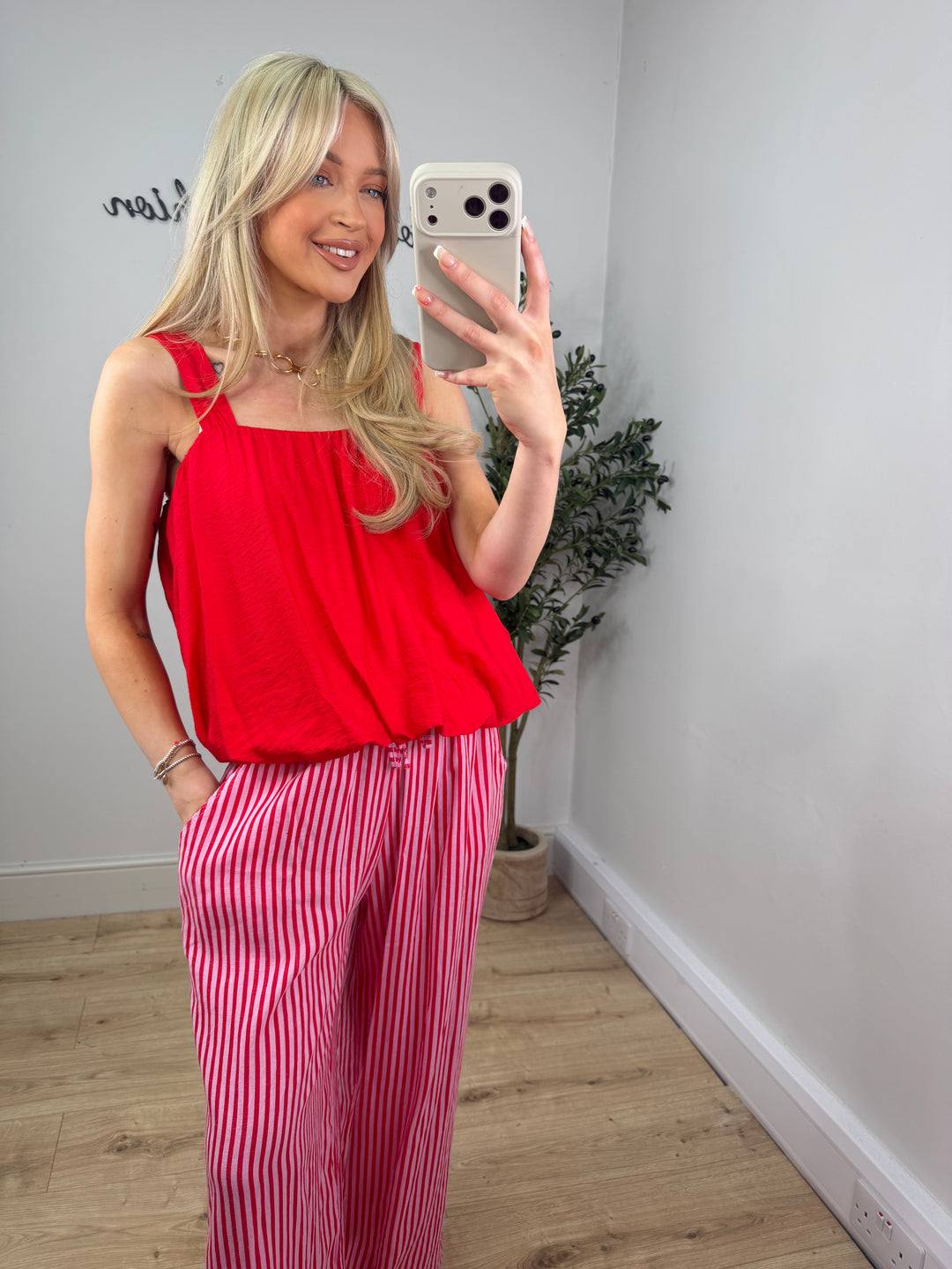 Adley Bubble Top - Red