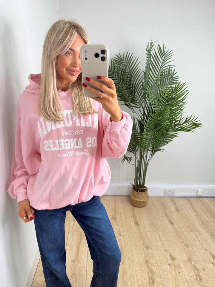 California Hoodie - Baby Pink