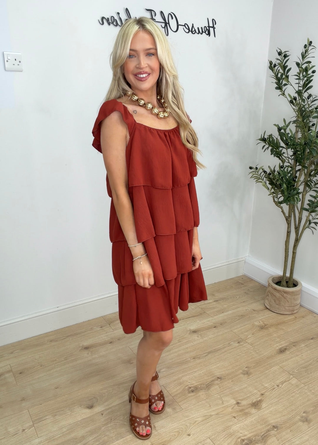 Amelia Dress - Rust