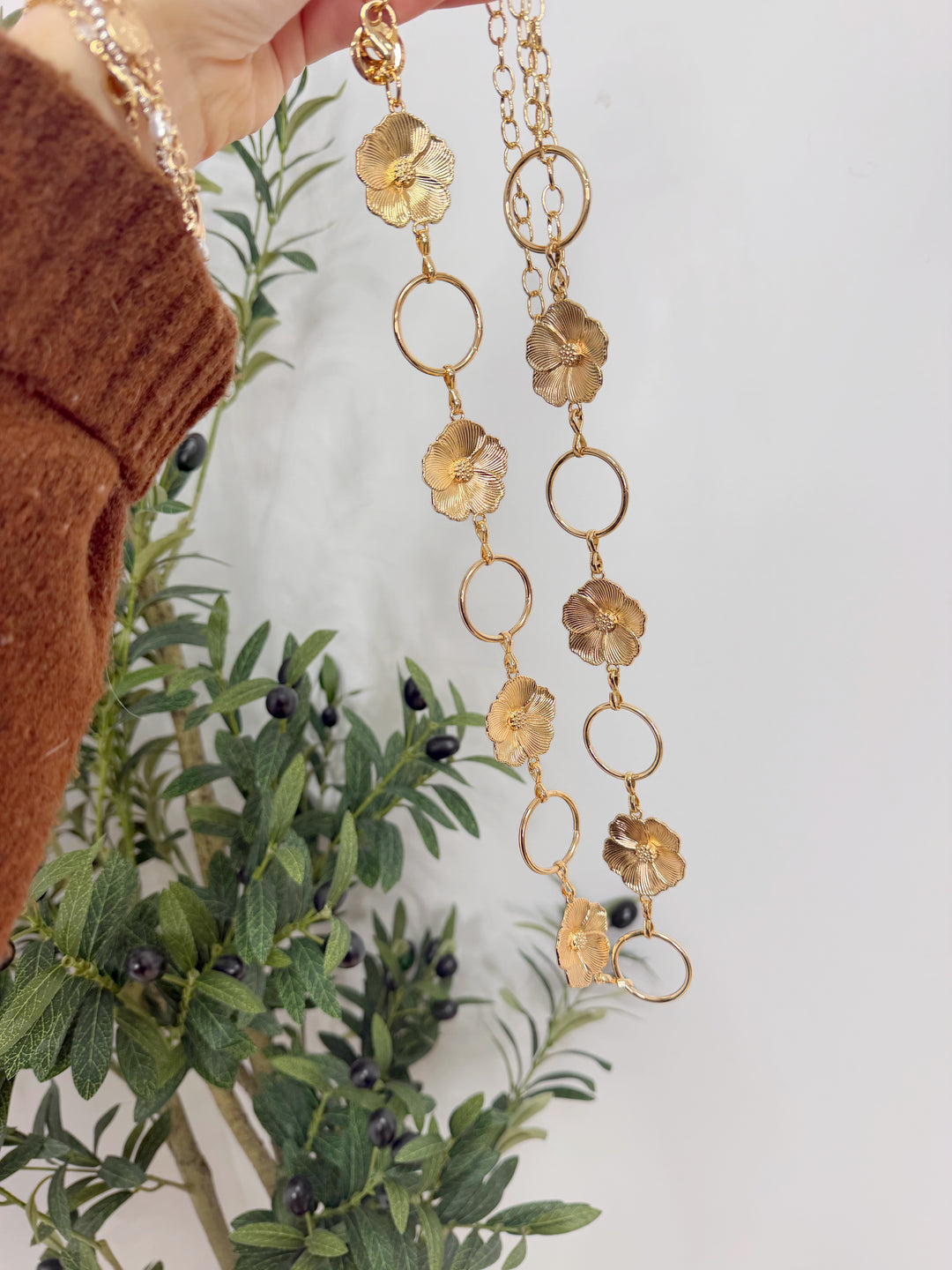 Flower Chain Belt - Gold
