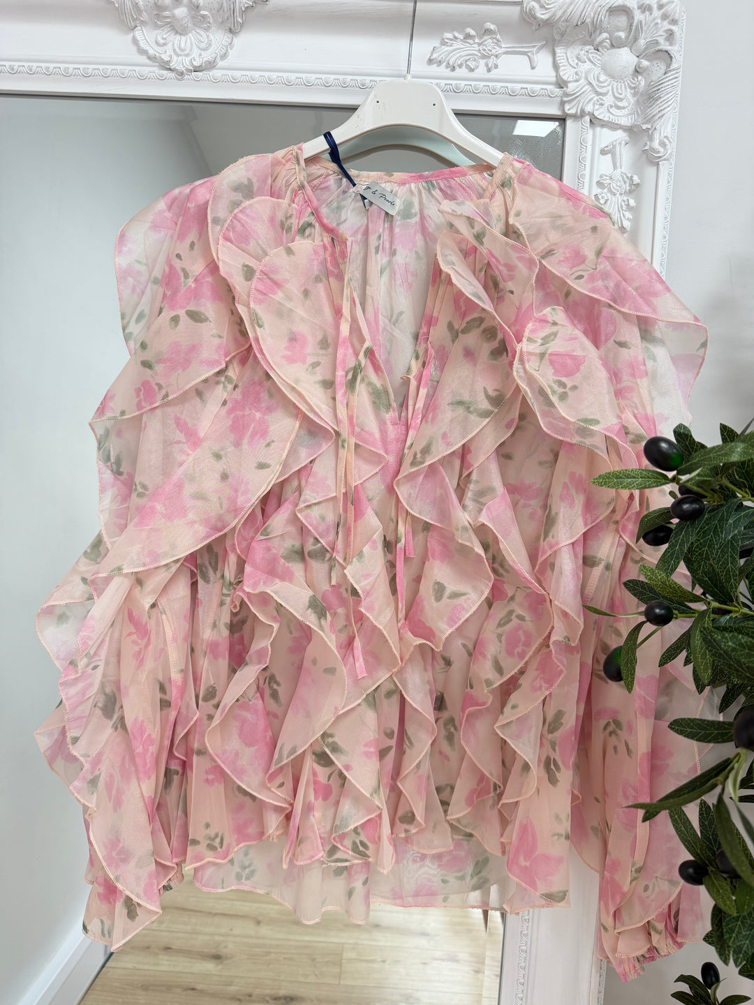 Floral Ruffle Blouse