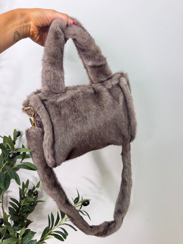 Vera Faux Fur Bag - Mocha
